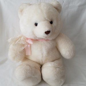 Vintage The Summit Collection 15" Plush Bear 1990 White